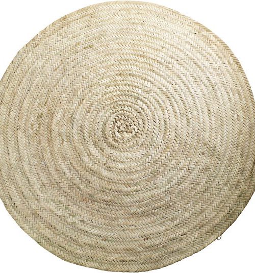 tapis rond feuille palmier